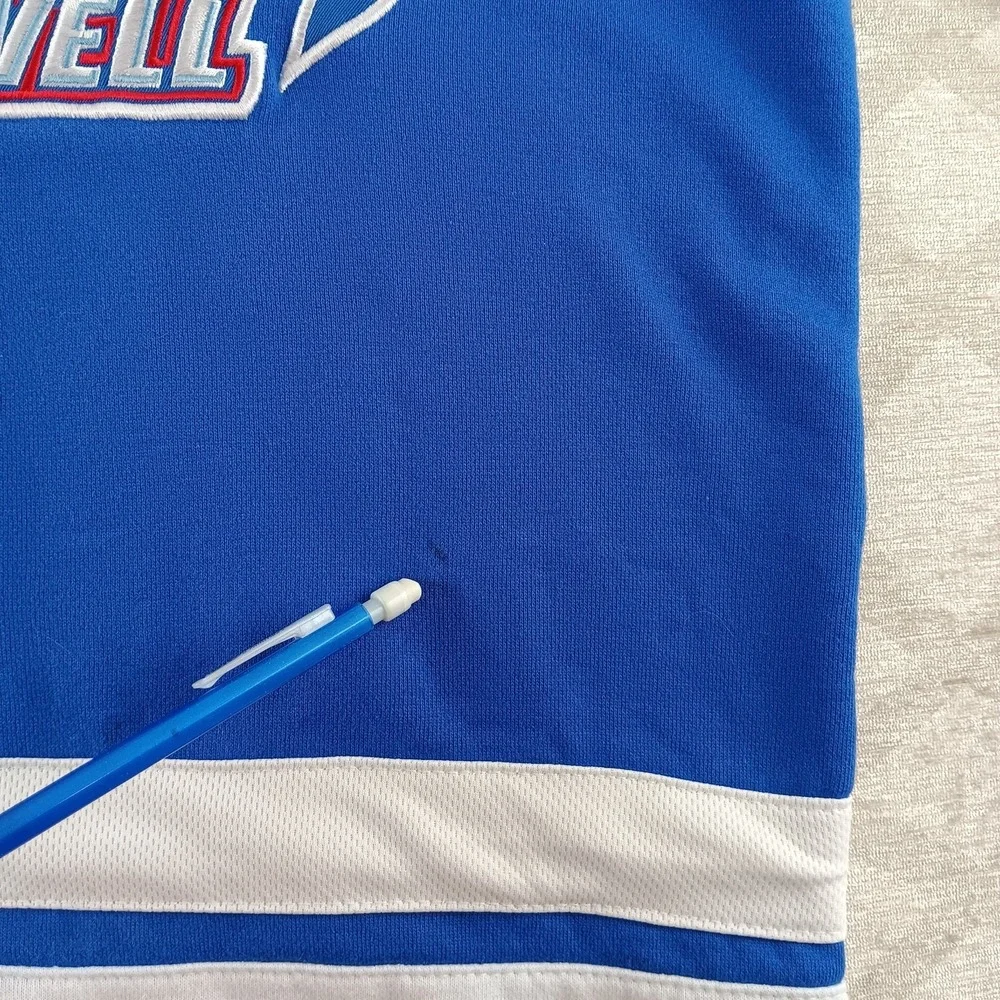 Champion UMASS Lowell River Hawks‎ Hockey Jersey Mens Extra Small Hooded Blue